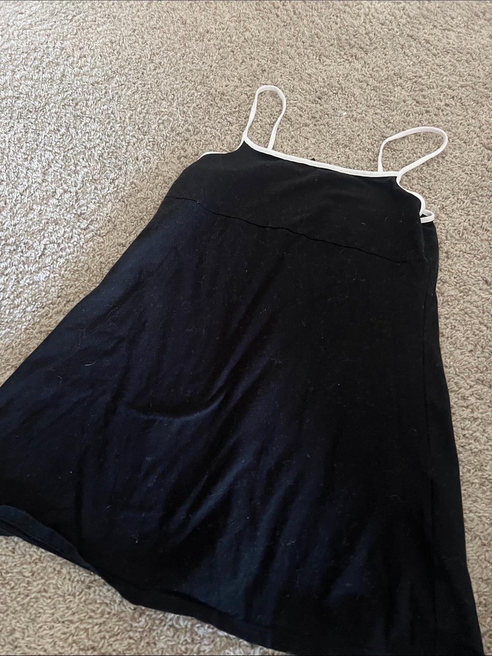 H&M Black Tank Dress with White Trim